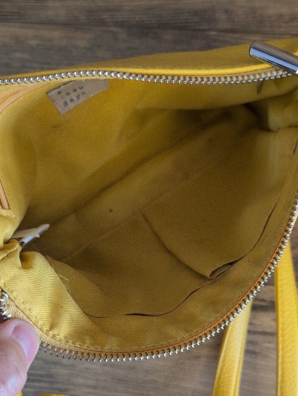 a new day Yellow Pebbled Crossbody Bag F314 - Picture 6 of 9